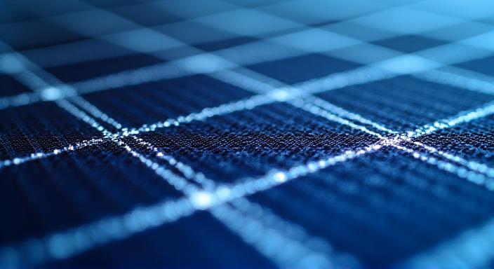 Detailed view of high-efficiency solar cells